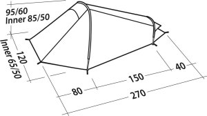 Namiot turystyczny Robens Namiot 1-osobowy Robens Arrow Head - blue Uniwersalny 2