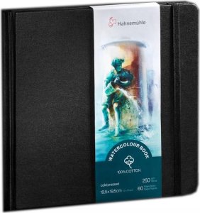 Hahnemühle Hahnemühle Watercolour Book 250g 100% Cotton 19,5x19,5cm 60 Pages 1