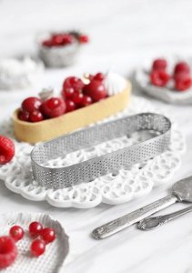 Patisse Perforowany owalny pierścień do wypieków 10cm - 2