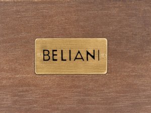 Beliani Stolik ogrodowy 90 x 75 cm ciemny TIMOR II 5