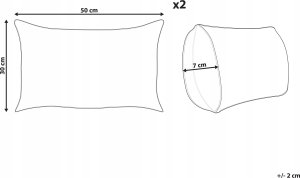 Beliani Zestaw 2 poduszek Sztruks Oliwkowy MILLET 3