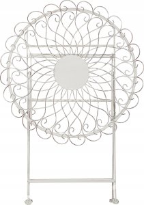 Beliani Stół ogrodowy Metal Biały STIFFE 4