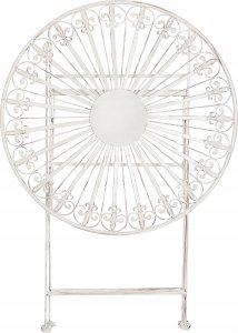 Beliani Stół ogrodowy Metal Biały SCAFA 4