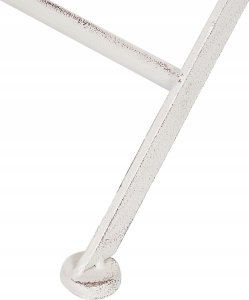 Beliani Stół ogrodowy Metal Biały SCAFA 6