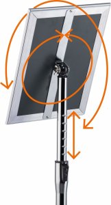 Durable DURABLE Bodenständer INFO Aluminium Klapprahmen A3 silber 11