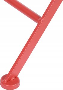 Beliani Stolik ogrodowy metalowy ø 70 cm czerwony SCARIO 6