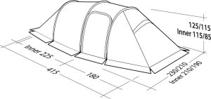 Namiot turystyczny Robens Namiot 4-osobowy Robens Nordic Lynx 4 - Oliwkowy Uniwersalny 2