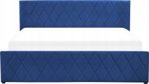 Beliani Łóżko z pojemnikiem welurowe 180 x 200 cm niebieskie ROCHEFORT 4