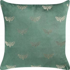 Beliani 2 welurowe poduszki dekoracyjne w motyle 45 x 45 cm zielone YUZURI 4