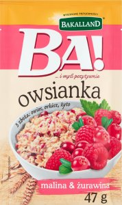 bakalland BAKALLAND BA! Owsianka Malina&Żurawina 47g Raspberry Cranberries 1