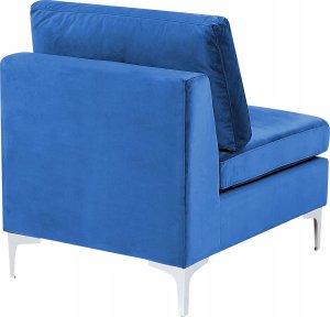 Beliani Moduł 1-osobowy welurowy niebieski EVJA 5