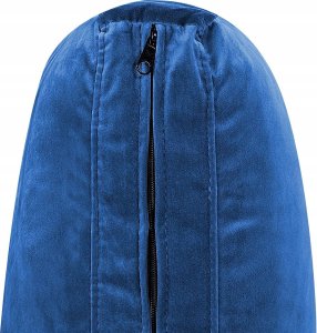 Beliani Moduł 1-osobowy welurowy niebieski EVJA 6