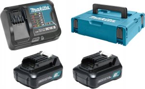 Zestaw elektronarzędzi Makita MAKITA ZESTAW ZASILAJĄCY 12V 2x1,5Ah (BL1016x2+DC10SB) MAKPAC 1