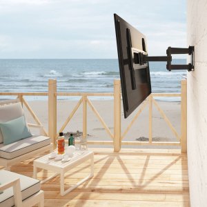 Eaton Eaton Tripp Lite Series TV Wall Mount Outdoor Full-Motion with Fully Articulating Arm for 37" to 80" Flat-Screen Displays - Klammer - Voll beweglich - fur TV / Bildschirm - Stahl - Schwarz - Bildschirmgrosse: 94-203 cm (37"-80") - Montageschnittste 2