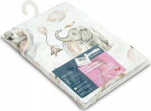 Sensillo KOMPLET POŚCIELI 2 EL.+ PRZEŚCIERADŁO SŁOŃ W CHMURACH 100X135 CM        5