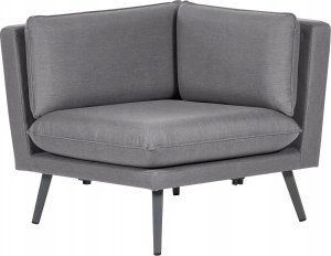 Beliani Narożnik dla 5 osób Tkanina Szary LORETELLO 4