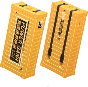 Powerbank Wekome WEKOME WP-341 Container Series - Power bank 20000 mAh Super Charging z wbudowanym kablem USB-C & Lightning PD 20W + QC 22.5W (Żółty) 2