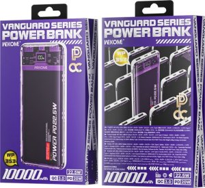 Powerbank Wekome WEKOME WP-353 Vanguard Series - Power bank 10000 mAh PD 20W + QC 22.5W (Fioletowy / Przezroczysty) 3