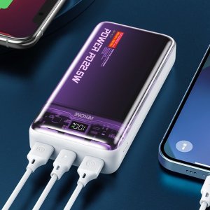 Powerbank Wekome WEKOME WP-353 Vanguard Series - Power bank 10000 mAh PD 20W + QC 22.5W (Fioletowy / Przezroczysty) 4