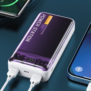 Powerbank Wekome WEKOME WP-353 Vanguard Series - Power bank 10000 mAh PD 20W + QC 22.5W (Fioletowy / Przezroczysty) 7