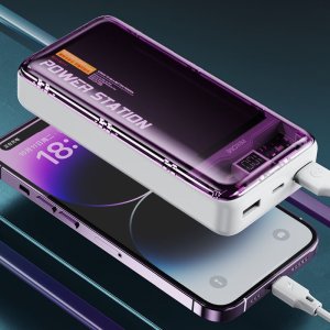 Powerbank Wekome WEKOME WP-353 Vanguard Series - Power bank 10000 mAh PD 20W + QC 22.5W (Fioletowy / Przezroczysty) 8