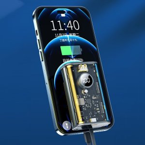 Powerbank Wekome WEKOME WP-345 Vanguard Series - Power bank 10000 mAh Fast Charging z wbudowanym kablem USB-C & Lightning PD 20W + QC 22.5W (Żółty) 6