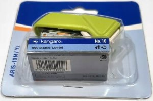 Zszywacz Kangaro Zszywacz + zszywki 10 kart. KANGARO Aris-10m/y2, blister, mix 2