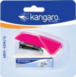 Zszywacz Kangaro Zszywacz + zszywki 15 kart. KANGARO Aris-45m/y2, blister, mix 2