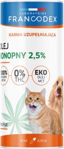 Francodex FRANCODEX PL Olej konopny CBD dla psów i kotów bez Thc 2,5% 10 ml 1