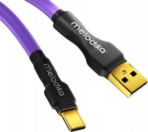 Melodika Melodika MDUAC03 Purple Kabel USB typu A-C m.in. do DAC / urzÄdzeĹ medycznych - 0,3m 1