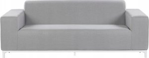 Beliani Sofa trzyosobowa dla 3 osób Tkanina Jasnoszary ROVIGO 2