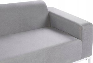 Beliani Sofa trzyosobowa dla 3 osób Tkanina Jasnoszary ROVIGO 5