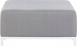 Beliani Otomana ogrodowa jasnoszara z białym ROVIGO 2