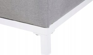 Beliani Otomana ogrodowa jasnoszara z białym ROVIGO 3