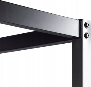 Beliani Łóżko metalowe z baldachimem 180 x 200 cm czarne LESTARDS 5