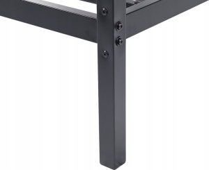 Beliani Łóżko metalowe z baldachimem 180 x 200 cm czarne LESTARDS 7