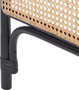 Beliani 3-panelowy składany parawan pokojowy rattanowy 105 x 180 cm z czarnym POTENZA 7