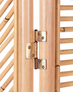 Beliani 3-panelowy składany parawan pokojowy rattanowy 117 x 180 cm naturaly LAMEZIA 11