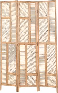 Beliani 3-panelowy składany parawan pokojowy rattanowy 117 x 180 cm naturaly LAMEZIA 2