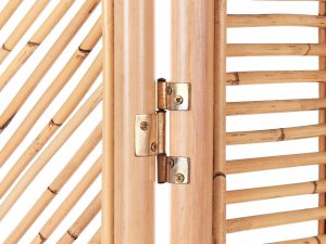 Beliani 3-panelowy składany parawan pokojowy rattanowy 117 x 180 cm naturaly LAMEZIA 5