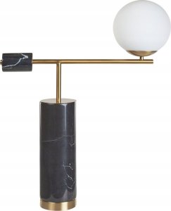 Lampa stołowa Beliani Lampa stołowa marmurowa czarna ze złotym HONDO 2