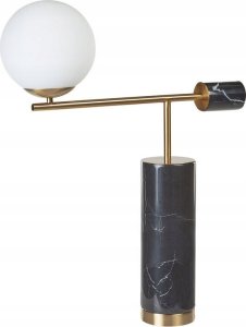 Lampa stołowa Beliani Lampa stołowa marmurowa czarna ze złotym HONDO 8