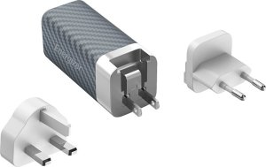 Ładowarka Energizer Energizer Ultimate - Ładowarka sieciowa Multiplug EU / UK / US GaN USB-C & USB-A 65W PD (Srebrny) 2