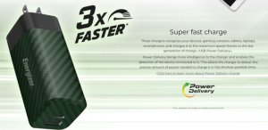 Ładowarka Energizer Energizer Ultimate - Ładowarka sieciowa Multiplug EU / UK / US GaN USB-C & USB-A 65W PD (Srebrny) 8