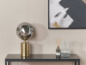 Lampa stołowa Beliani Lampa stołowa metalowa mosiężna BOYD 2