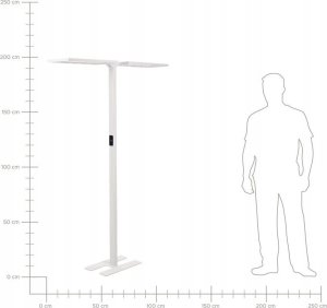 Lampa podłogowa Beliani Lampa podłogowa LED metalowa biała SCULPTOR 8
