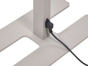 Lampa podłogowa Beliani Lampa podłogowa LED metalowa srebrna SCULPTOR 4