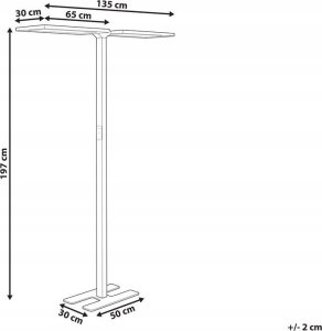 Lampa podłogowa Beliani Lampa podłogowa LED metalowa srebrna SCULPTOR 6