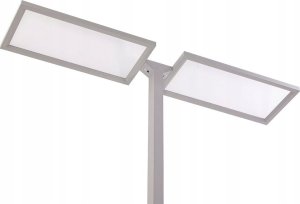 Lampa podłogowa Beliani Lampa podłogowa LED metalowa srebrna SCULPTOR 7