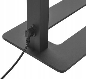 Lampa podłogowa Beliani Lampa podłogowa LED metalowa czarna ORION 6